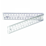 Helix Oxford Folding Ruler 30cm – compact foldable ruler with clear metric markings, ideal for school, pencil cases, and on-the-go measurements