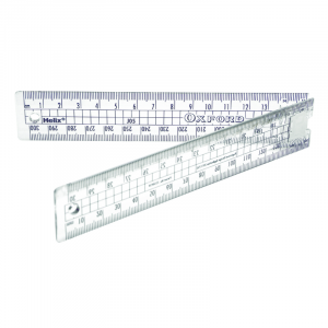 Helix Oxford Folding Ruler 30cm – compact foldable ruler with clear metric markings, ideal for school, pencil cases, and on-the-go measurements