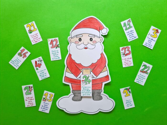 The advent calendar is ready. Every day, your child will pull on the strip to discover the number and the kind phrase of the day!