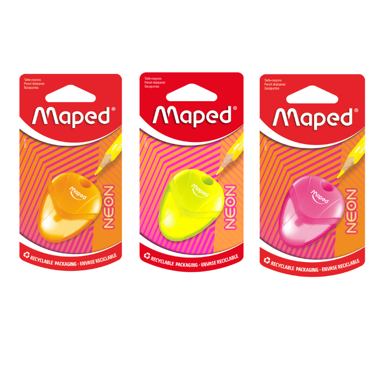 MAPED Neon Sharpener 1 Hole Igloo – Colour Option Varies - Maped Helix SA