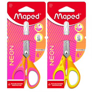 MAPED Neon Scissor 13cm Essential Soft - Card - Colour Optio
