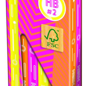MAPED Neon Graphite HB Pencil with Eraser