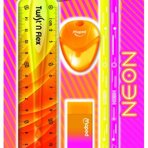 MAPED Neon Stationery Set 5PC