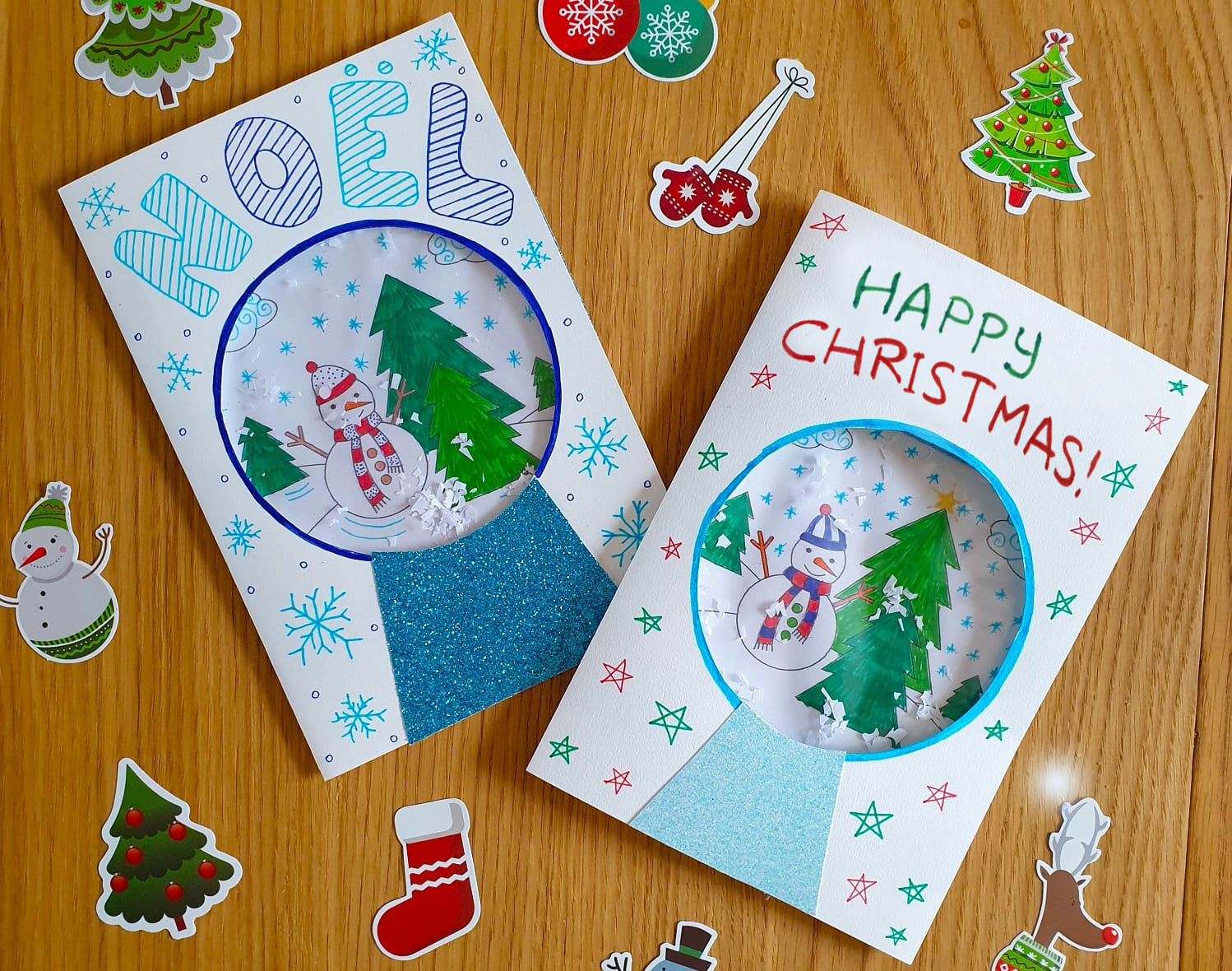 Snow Globe Christmas Cards