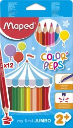 MAPED Colour Pencils Star Triangular Jumbo 12's