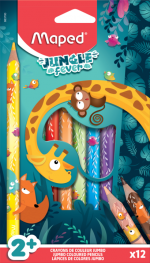 MAPED Jungle Jumbo Colour Pencils 12's
