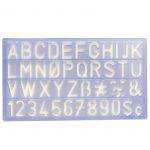 Helix 20mm Lettering Stencil – upper case letters and numbers template for school or office use