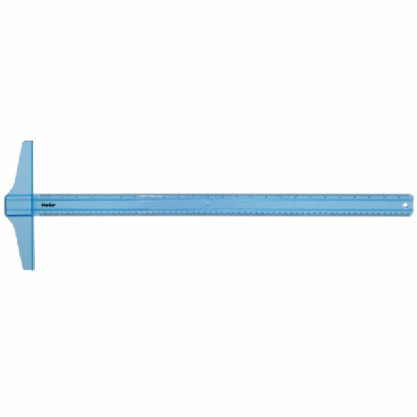 Helix T-Square Plastic 65cm – precision measuring tool for technical drawing, made from durable plastic with a clear calibrated blade and fixed head