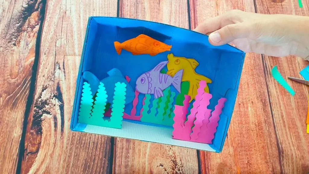 3D Shoebox Aquarium - DIY Kids Activity - Step 9