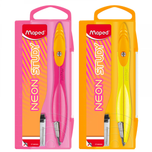 MAPED Neon Compass Study with Lead - Colour Option Varies