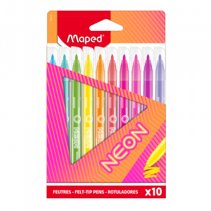 MAPED Neon Felt Tip Pens 10's