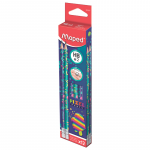 MAPED Pixel Graphite HB with Eraser 12's