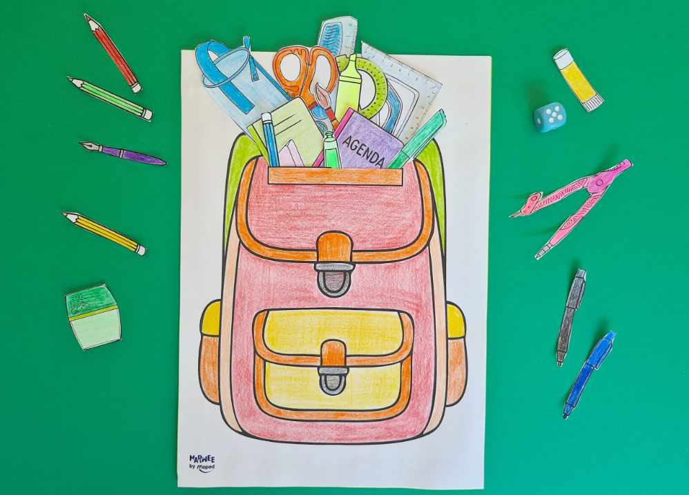 The schoolbag game: printable back-to-school game