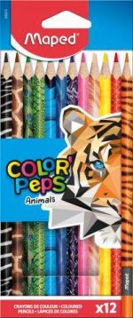 MAPED Colour Pencils Animal Triangular 12's