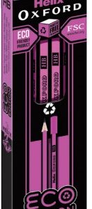HELIX OXFORD Eco Graphite Triangular HB Pcl 12's - Pink