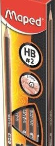 MAPED Graphite Triangular HB Pencil 12's