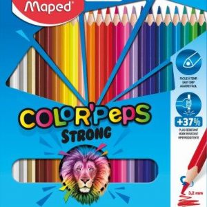 MAPED Colour Pencils Strong Triangular 0% Wood 24's